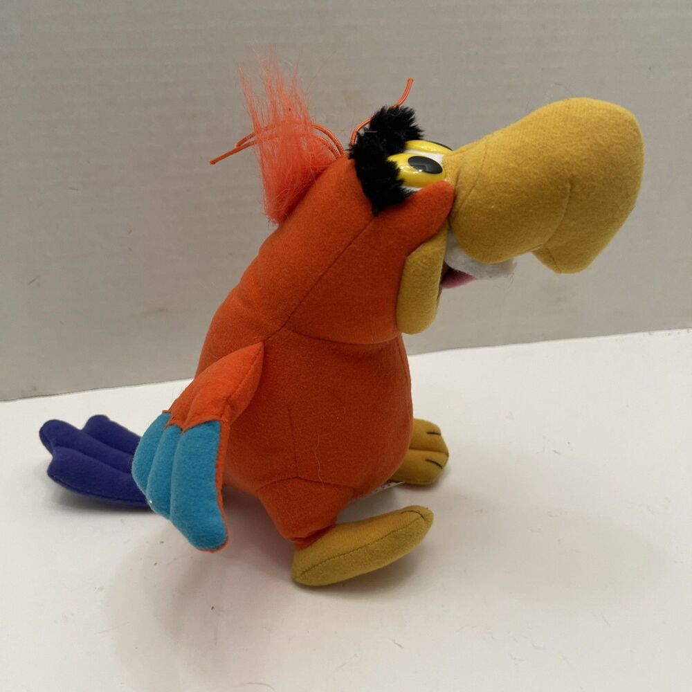 Disney Aladdin 9" Lago Plush Parrot Bird Toy ~ By Mattel For The Walt Disney Co.